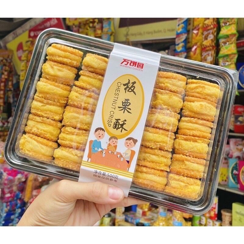 Bánh quy nhân hạt dẻ hộp 500gr