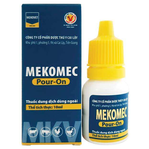 Nhỏ sống lưng cho thú cưng loại bỏ ve, rận, bọ chét MEKOMEC 10ml