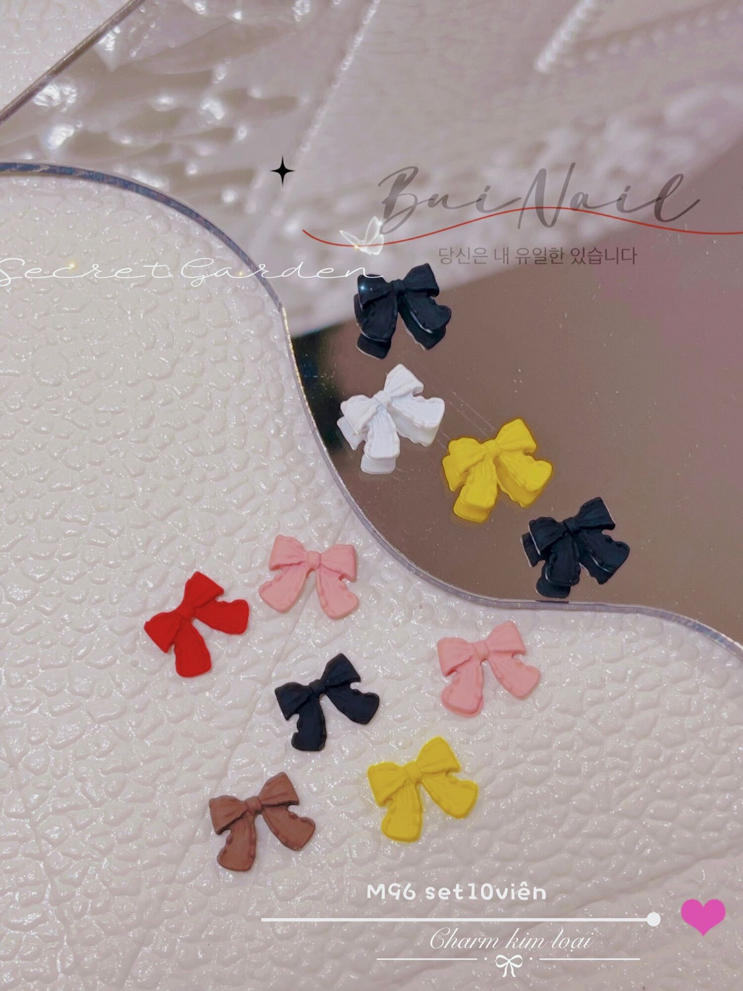 Charm nơ sắt set 10viên m96