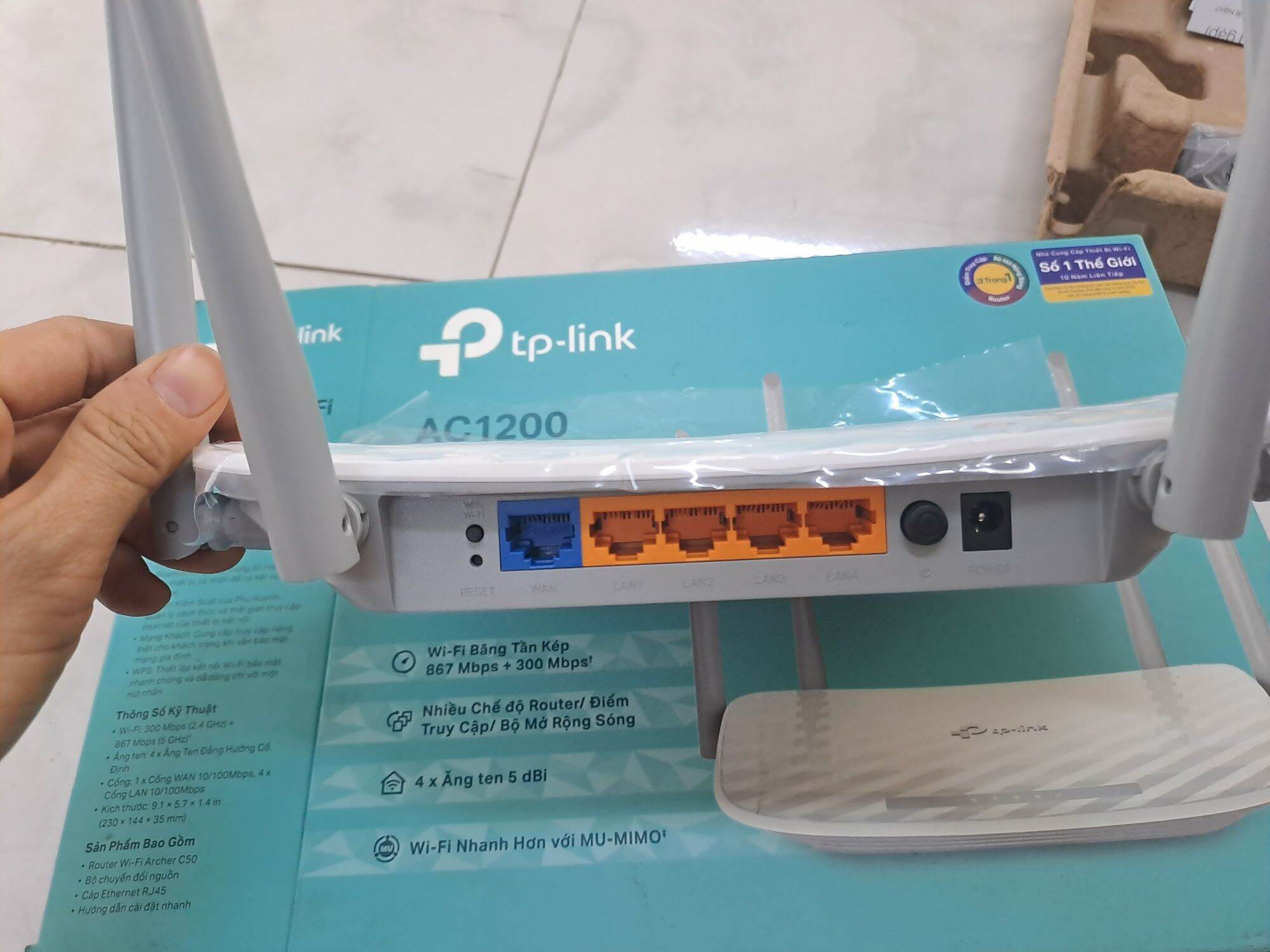Bộ Phát Wifi TP-Link Archer C50 Chuẩn AC 1200Mbps giá chưa vat