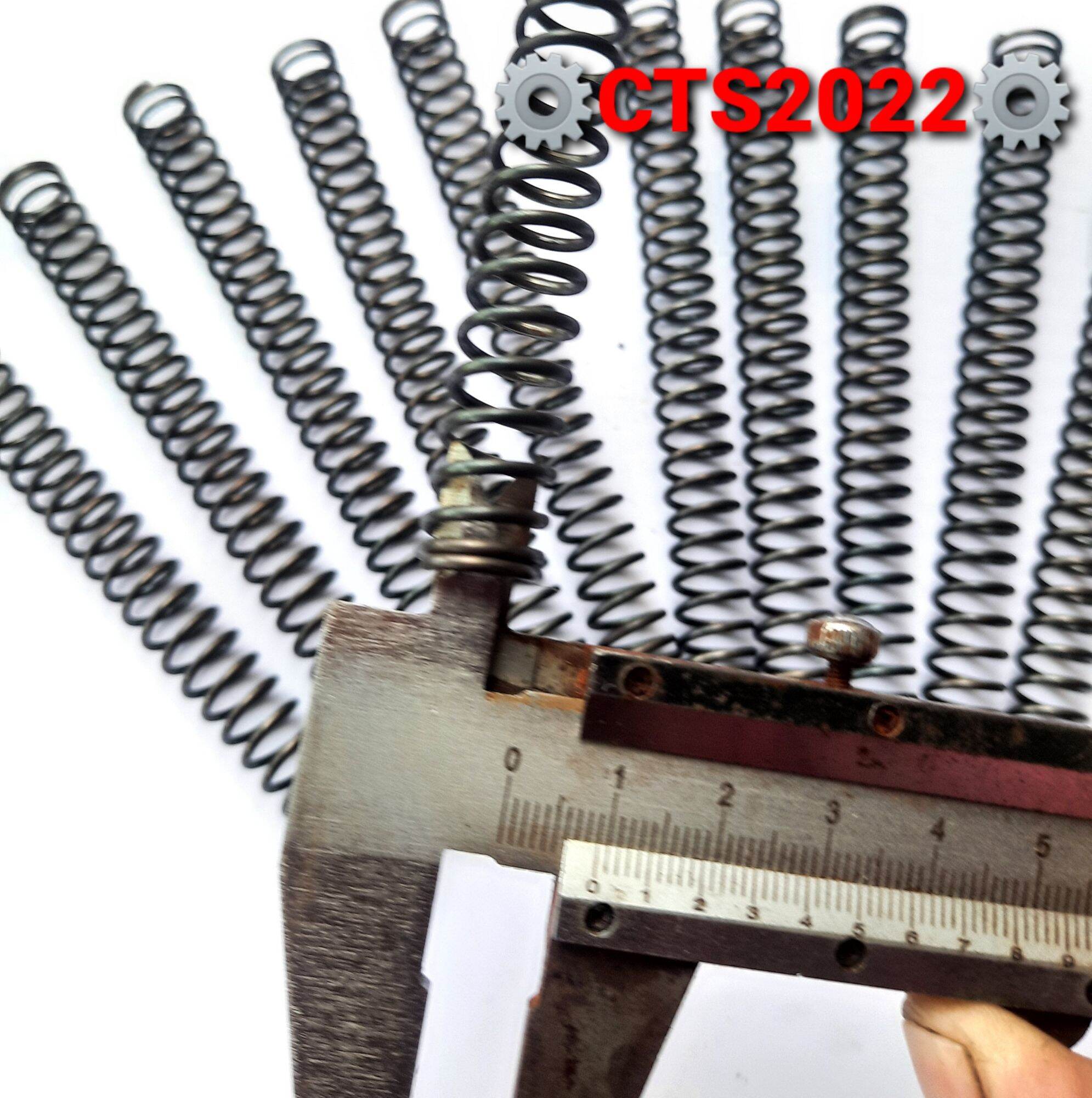 Lò xo nén thép đen phi 12 sợi 1.4mm dài 103/120mm