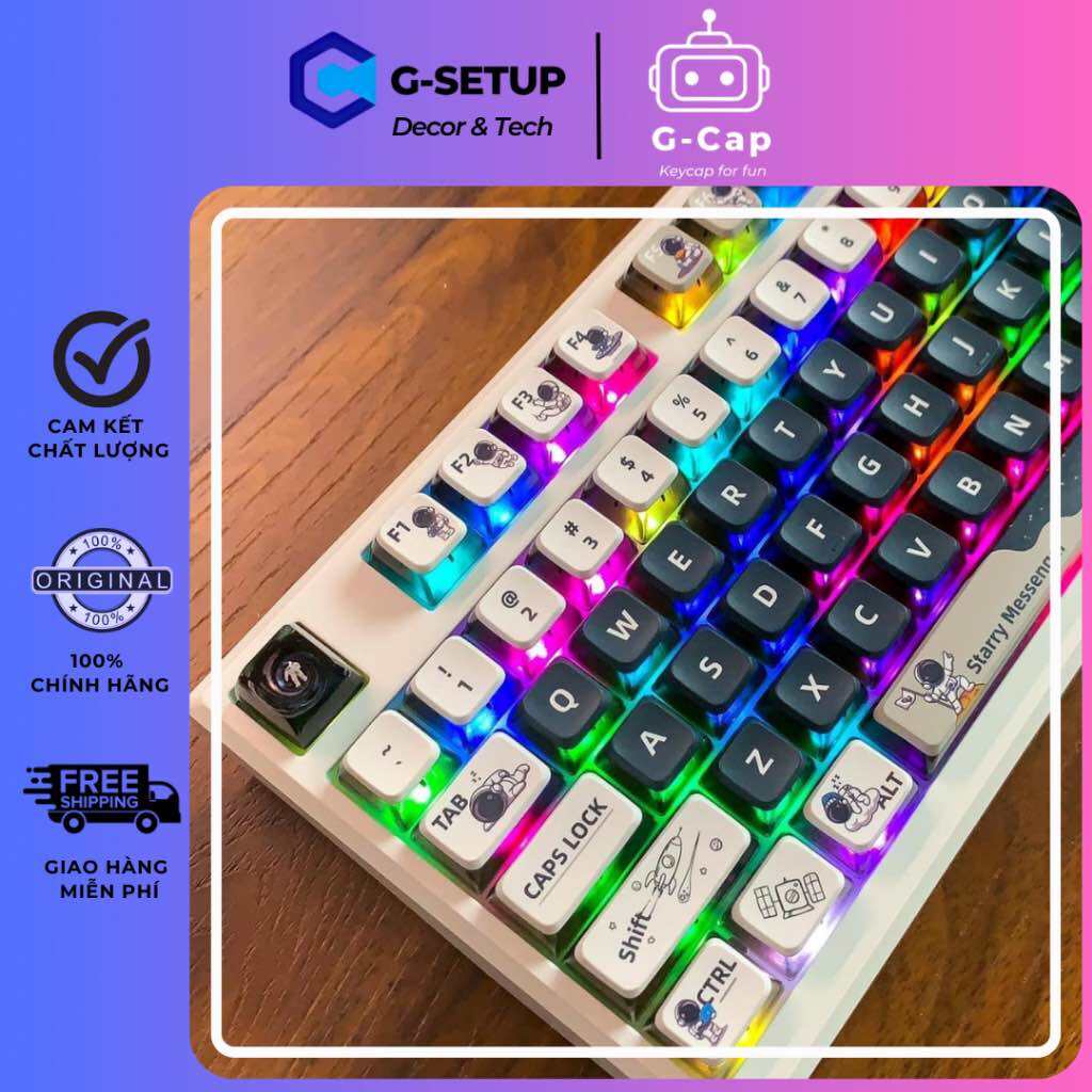 [Hàng chất lượng cao] Bộ keycap pudding ASA Phi hành gia - ASTRONAUT chất liệu PBT dày