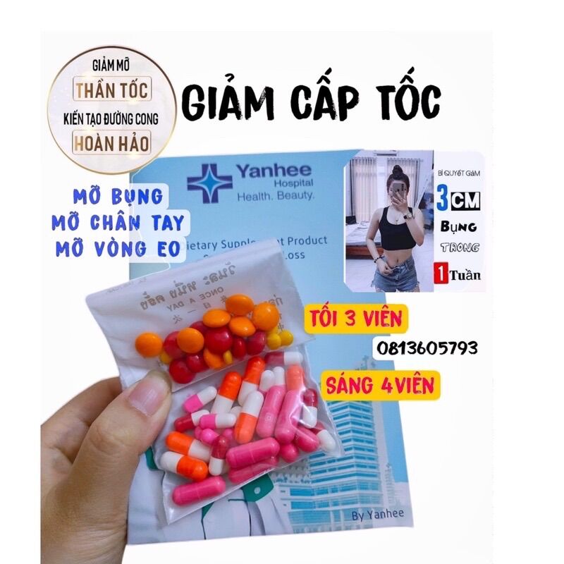 Giảm cân cấp tốc yanhee PLUS mẫu mới siêu mạnh thái lan [1Tuần 49viên)