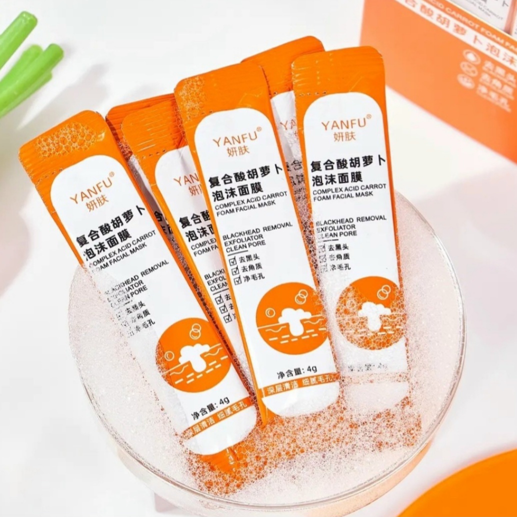 Mặt Nạ Sủi Bọt Thải Độc Cà Rốt (Hộp 12 Gói)