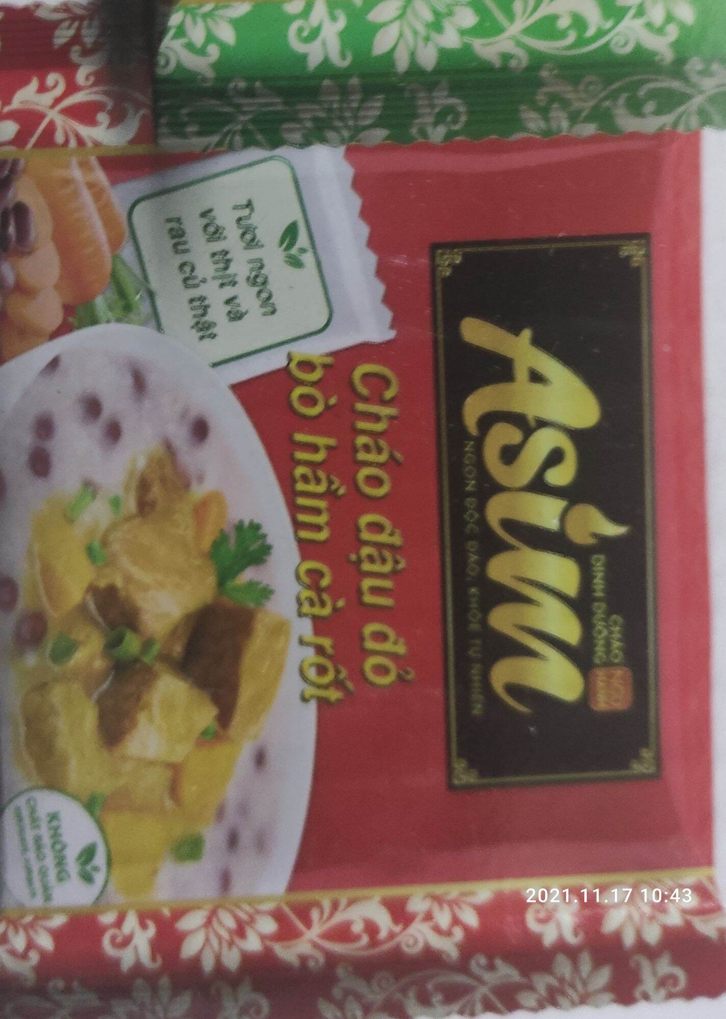 CHÁO ASIM NGŨ VỊ (5 Vị TRỘN)GẤU ĐỎ 72G(30 GÓI/thùng)