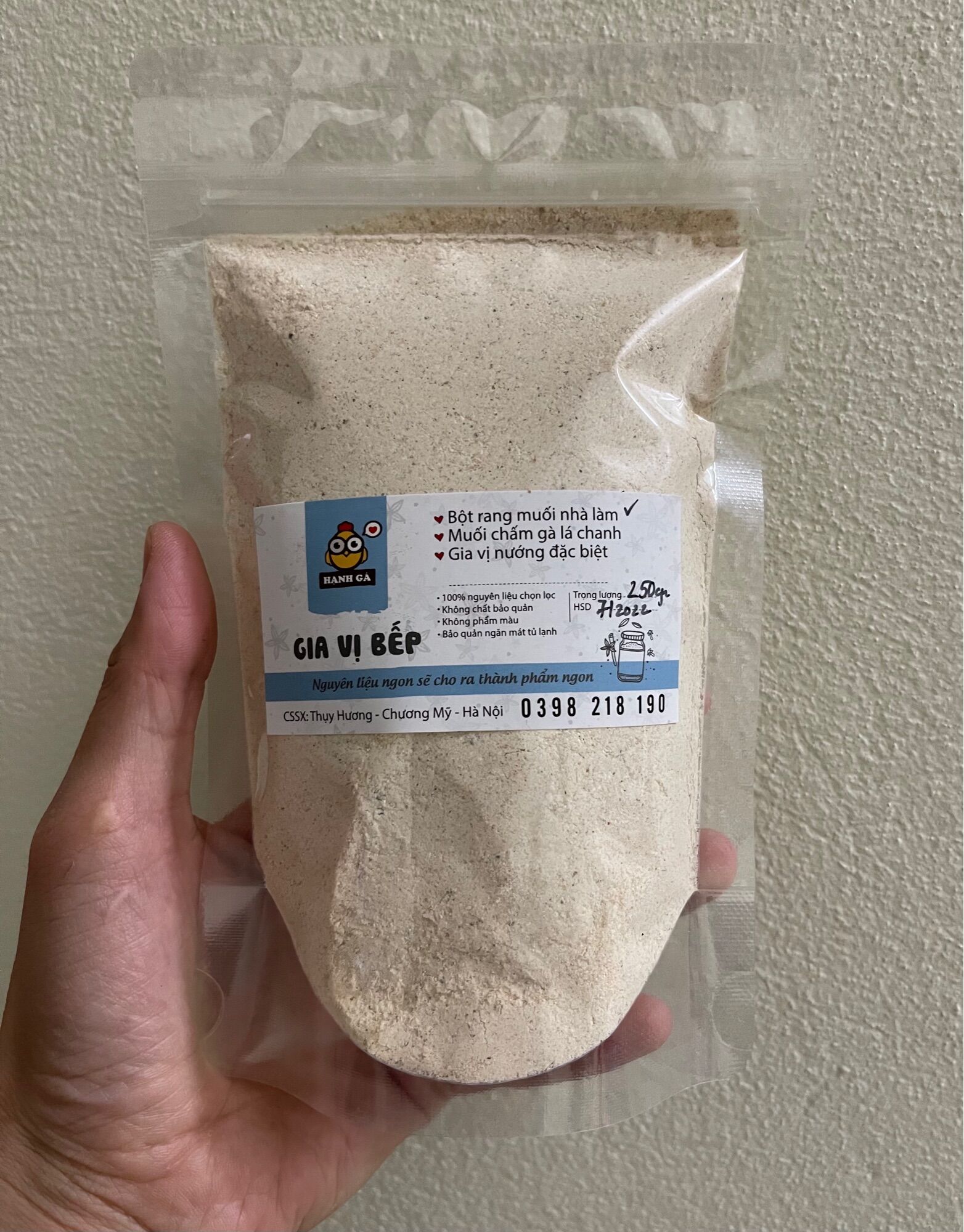 Bột rang muối (muối rang gà) chuẩn vị nhà làm 250gr