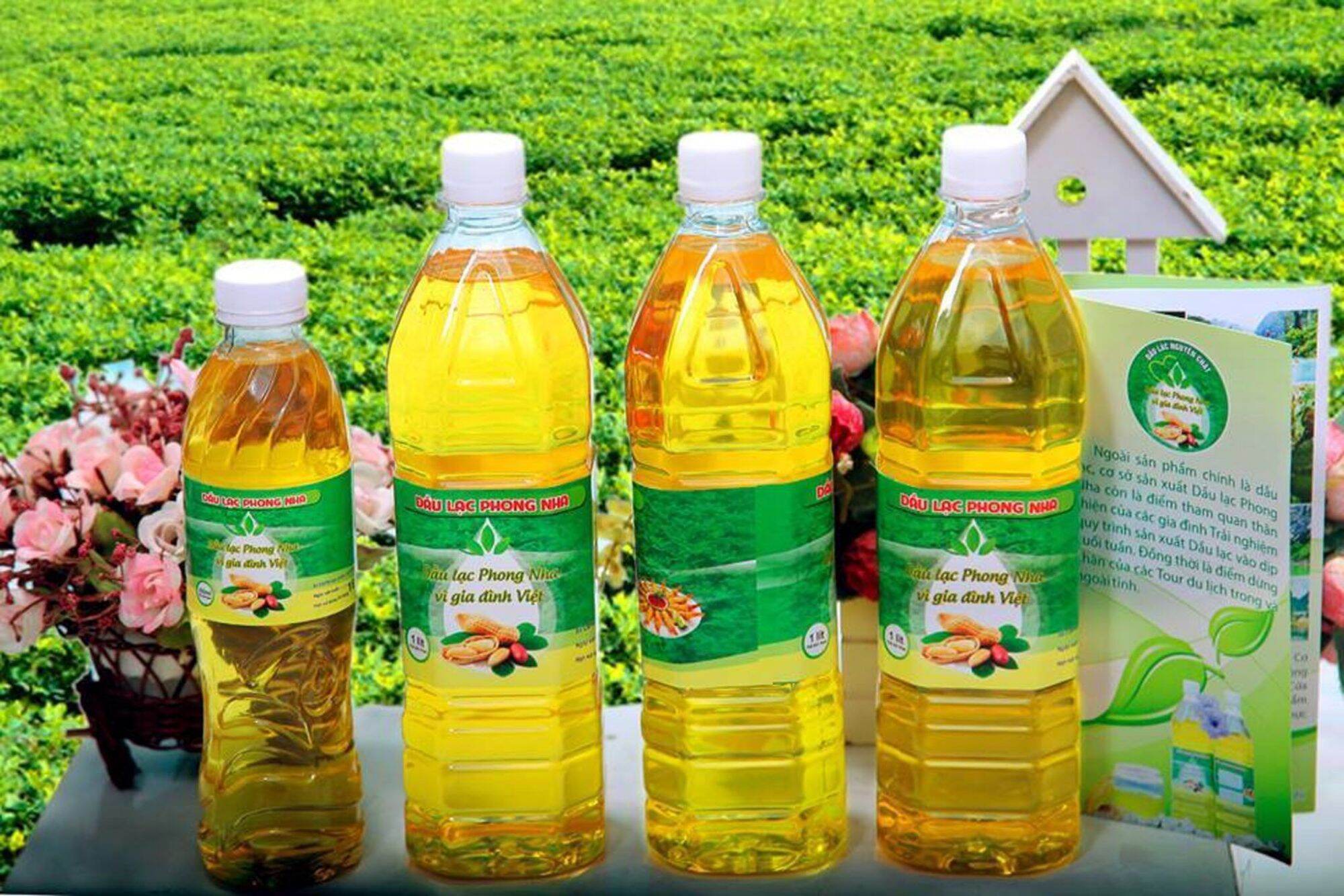 01 lít Dầu lạc ép lạnh nguyên chất Phong Nha - dau lac - dau dau phong - Đặc sản Quảng Bình