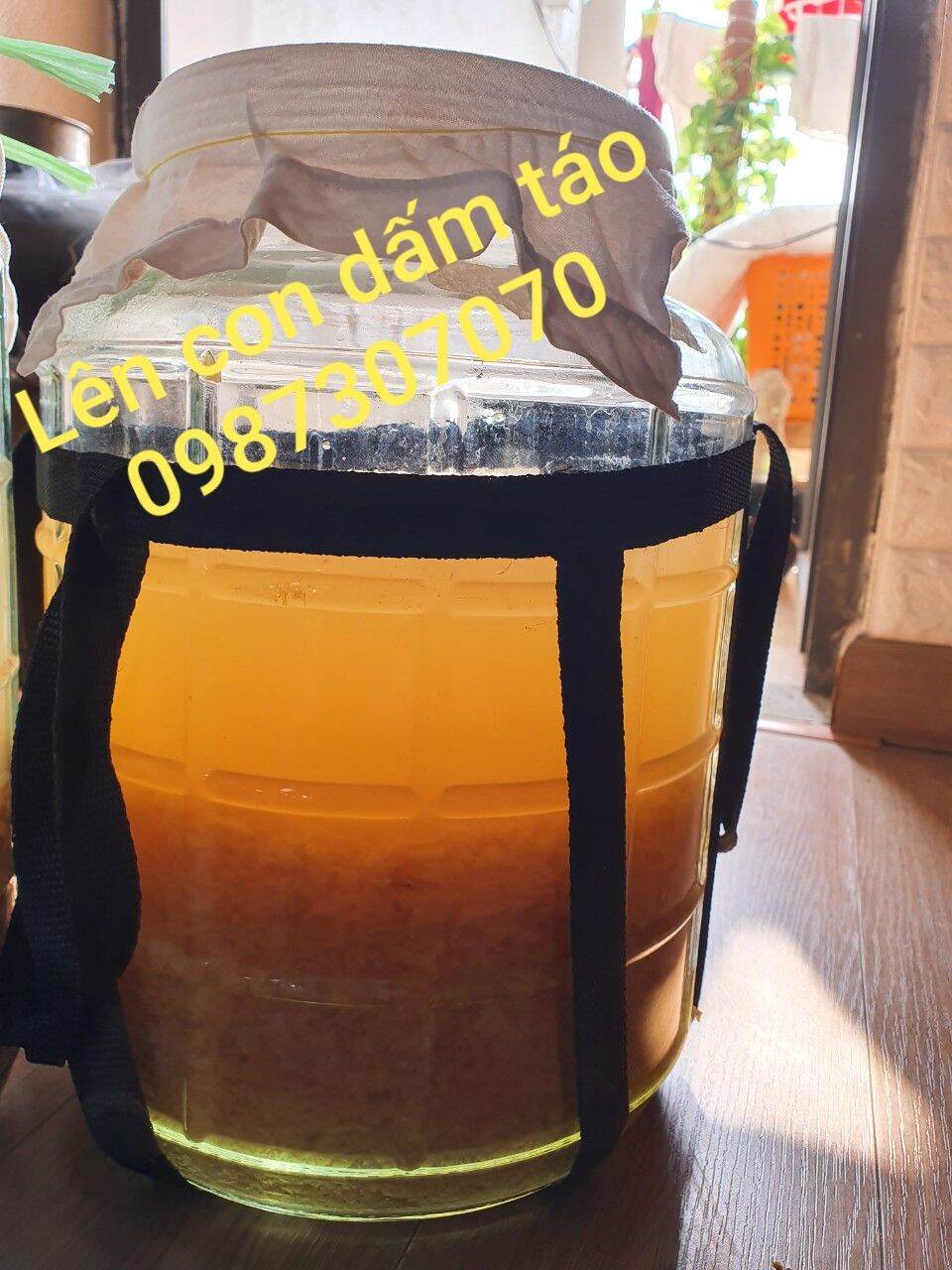 GIẤM TÁO CÓ CON DẤM CÁI 1000ML