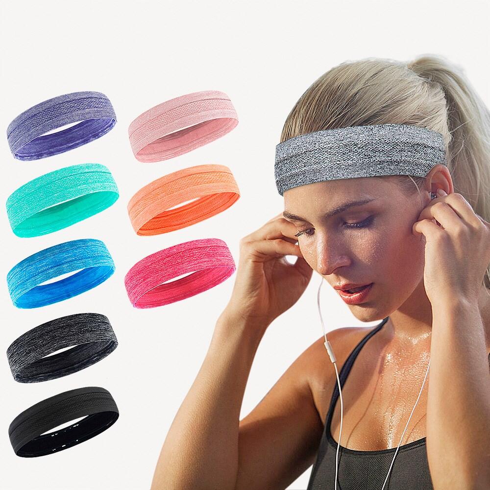 Đàn Hồi Sweatband Thể Thao Gym Headband Yoga Cycling Hair Band