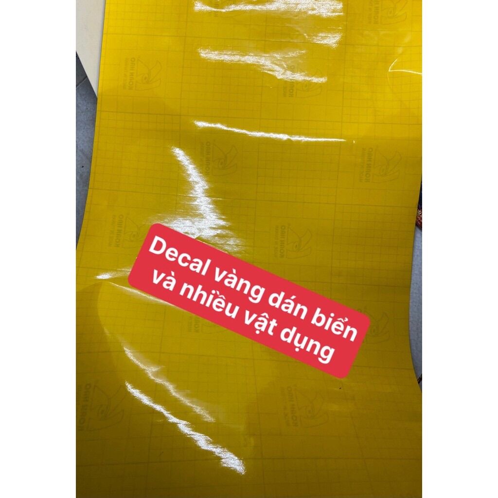 Decal dán pha đèn màu vàng,khung biển số