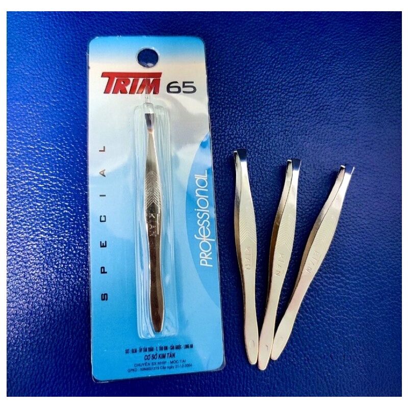 Nhíp Trim 65 nhổ lông  đa năng đầu bằng