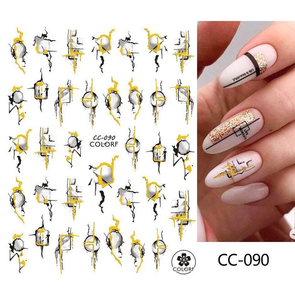 Sticker dán móng tay nail mẫu loang vân đá marble siêu Hot