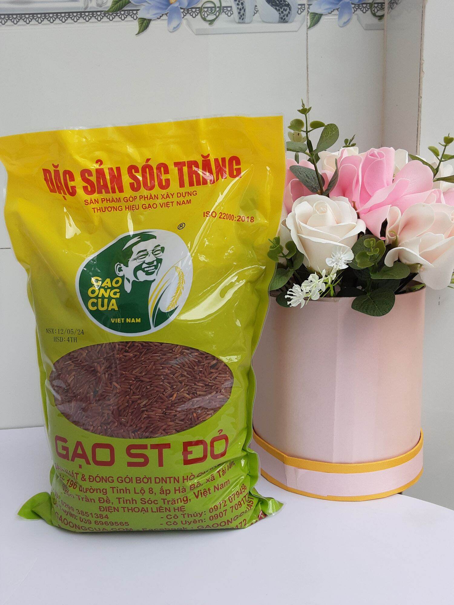Gạo Ông Cua ST đỏ chính hãng. túi 2kg Giá  129,000 Đồng*Miễn phí vận chuyển
