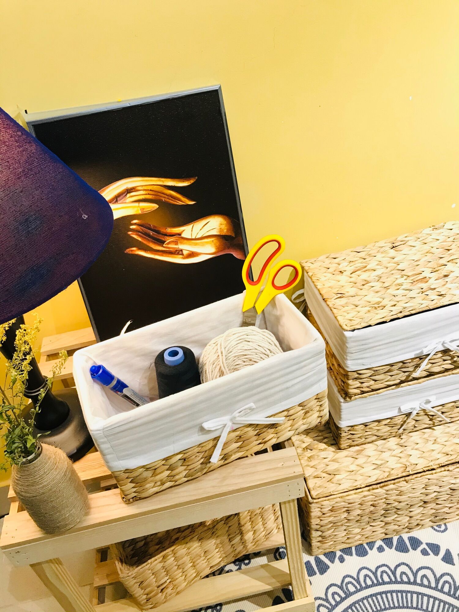 Giỏ Lục Bình , giỏ để bàn ,trang trí nhà cửa, khay lục bình đan tay, Hàng Xuất Khẩu