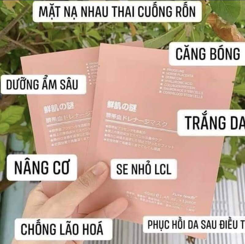 Combo 10 Mặt Nạ Dưỡng Da Nhau Thai Cừu Cuốn Rốn