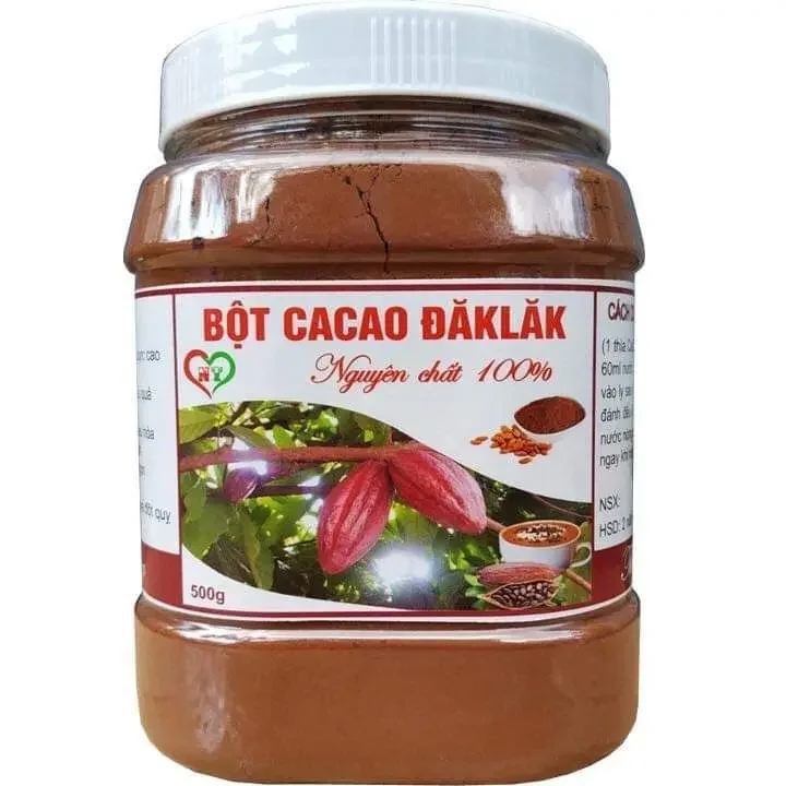 Bột Cacao- Bột Cacao Nguyên Chất 100%- Bột Cacao Đăk Lăk Hũ 500g