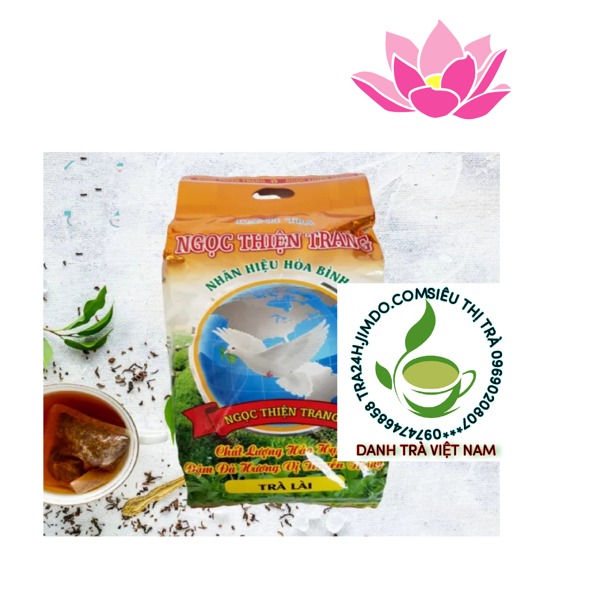 [HCM]2 GÓI TRÀ NGỌC TRANG VÀNG  LÀI LỚN 500G