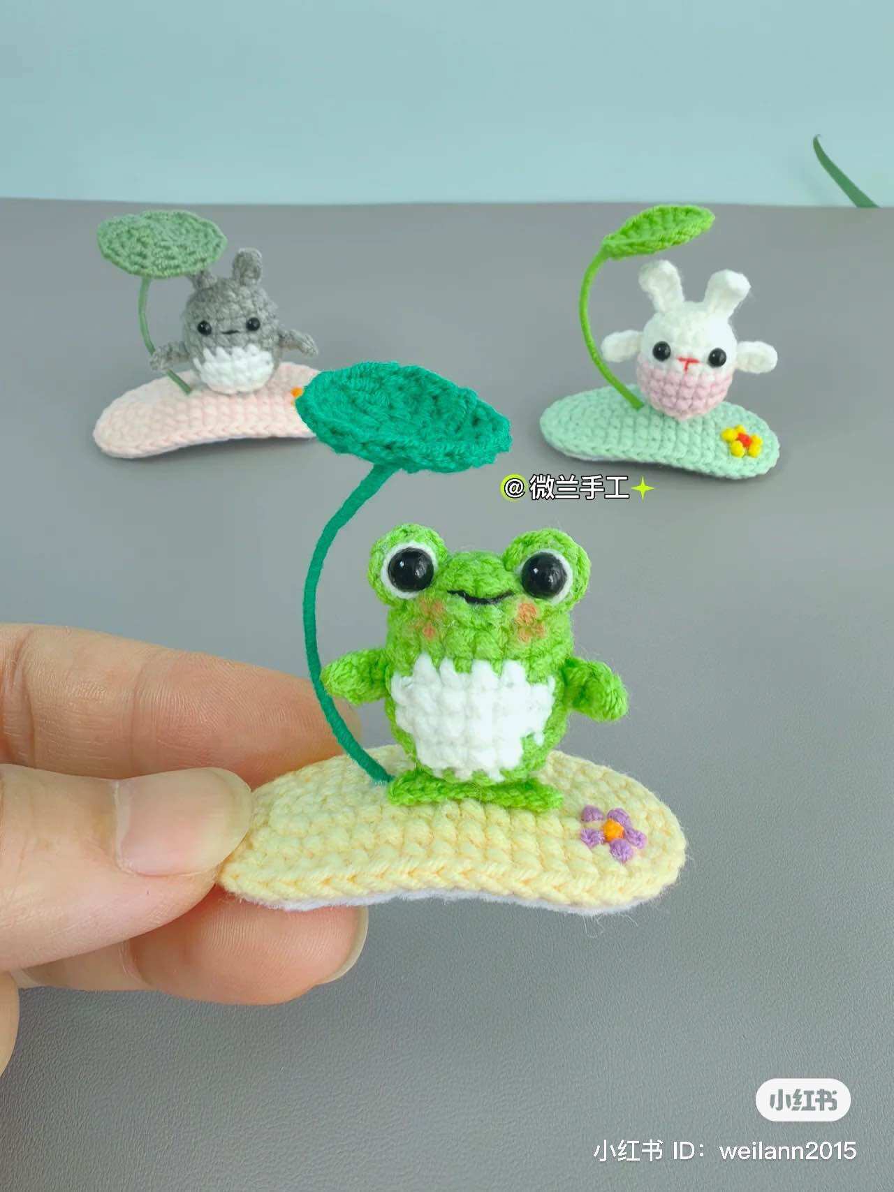 Kẹp tóc totoro /thỏ /ếch -kẹp tóc len handmade(1kẹp ạ)