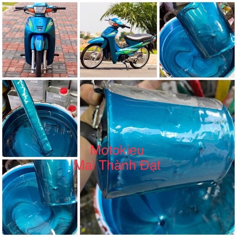 Xanh ngọc wave thái 110 ( sơn xe máy- oto) Đóng lon 1kg