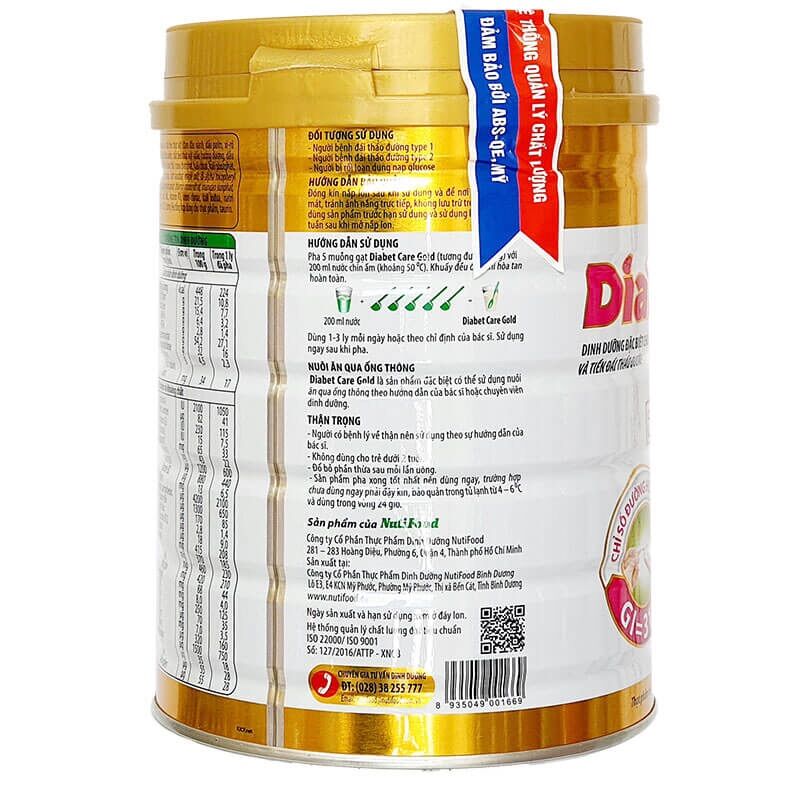 Sữa bột Diabetcare gold lon 900g