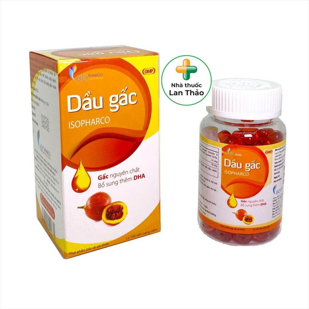 VIÊN UỐNG BỔ MẮT DẦU GẤC ISOPHARCO HỘP 100 VIÊN