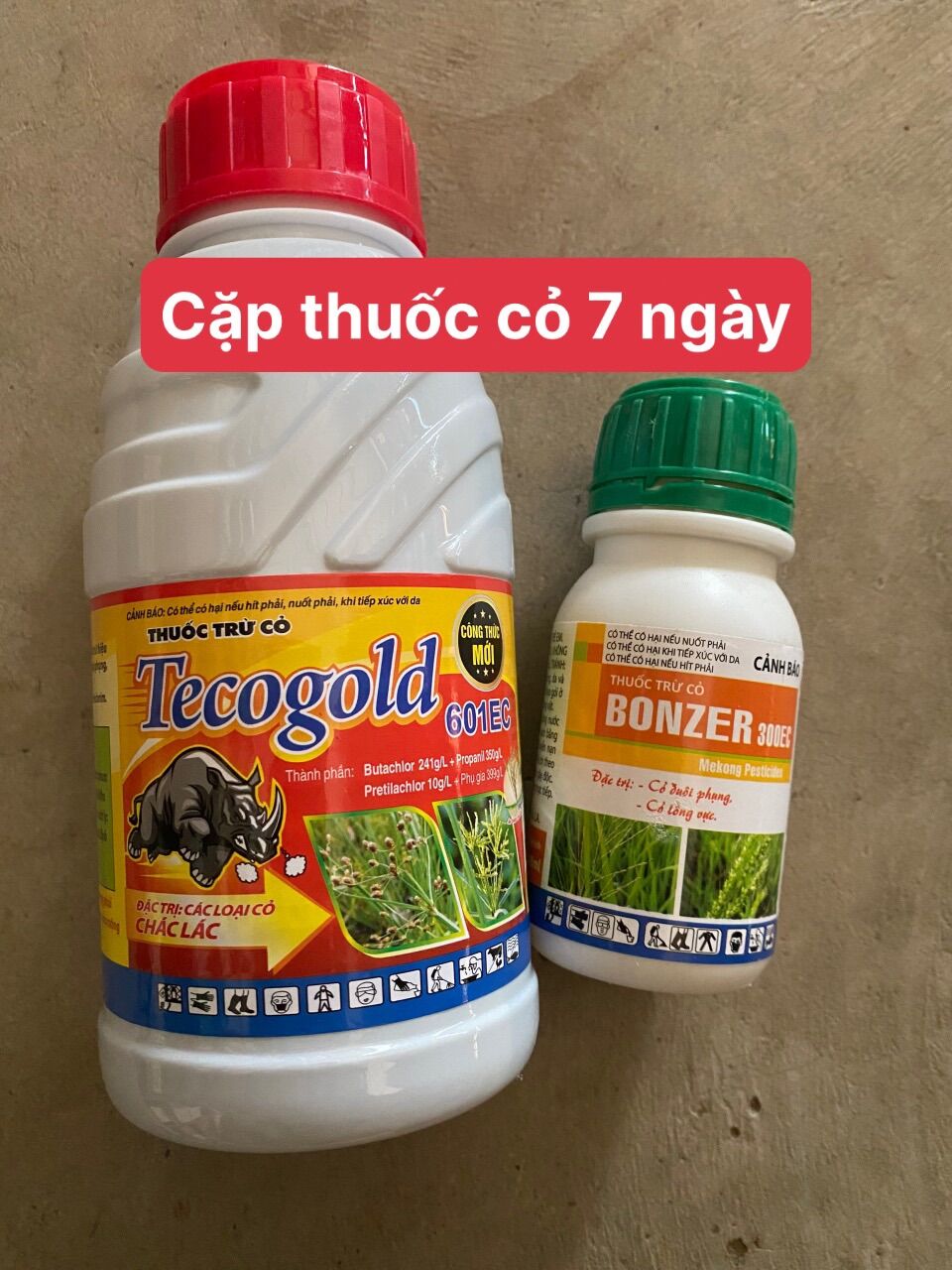 Cặp thuốc trừ cỏ lúa cấy lúa sạ 7 đến 25 ngày diệt sạch cỏ chác lác, lồng vực, long cong, đuôi phụng