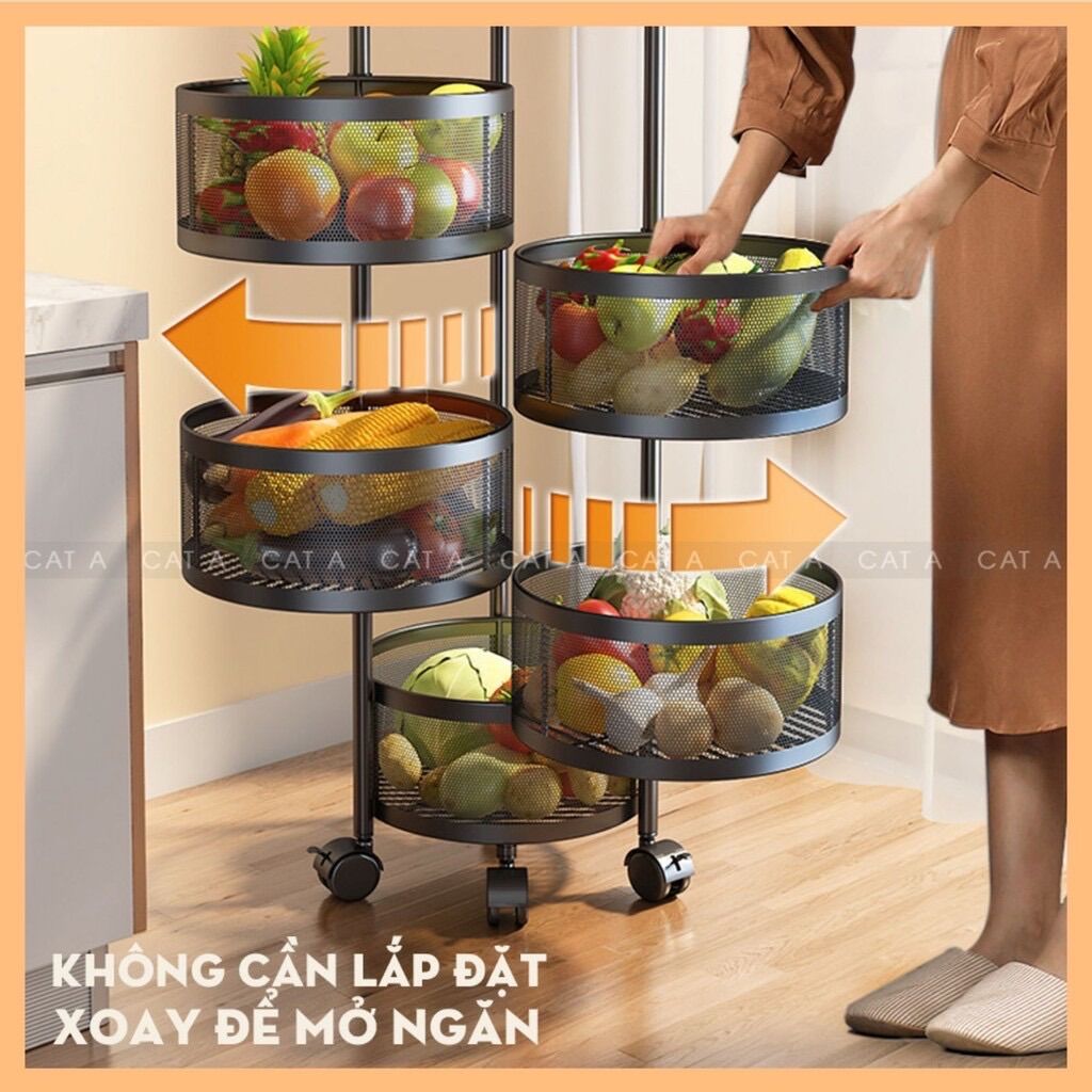 KỆ XOAY ĐA NĂNG ĐỰNG ĐỒ ĐA TIỆN DỤNG - GỌN NHẸ CHỐNG CHUỘT BỌ NHÀ BẾP