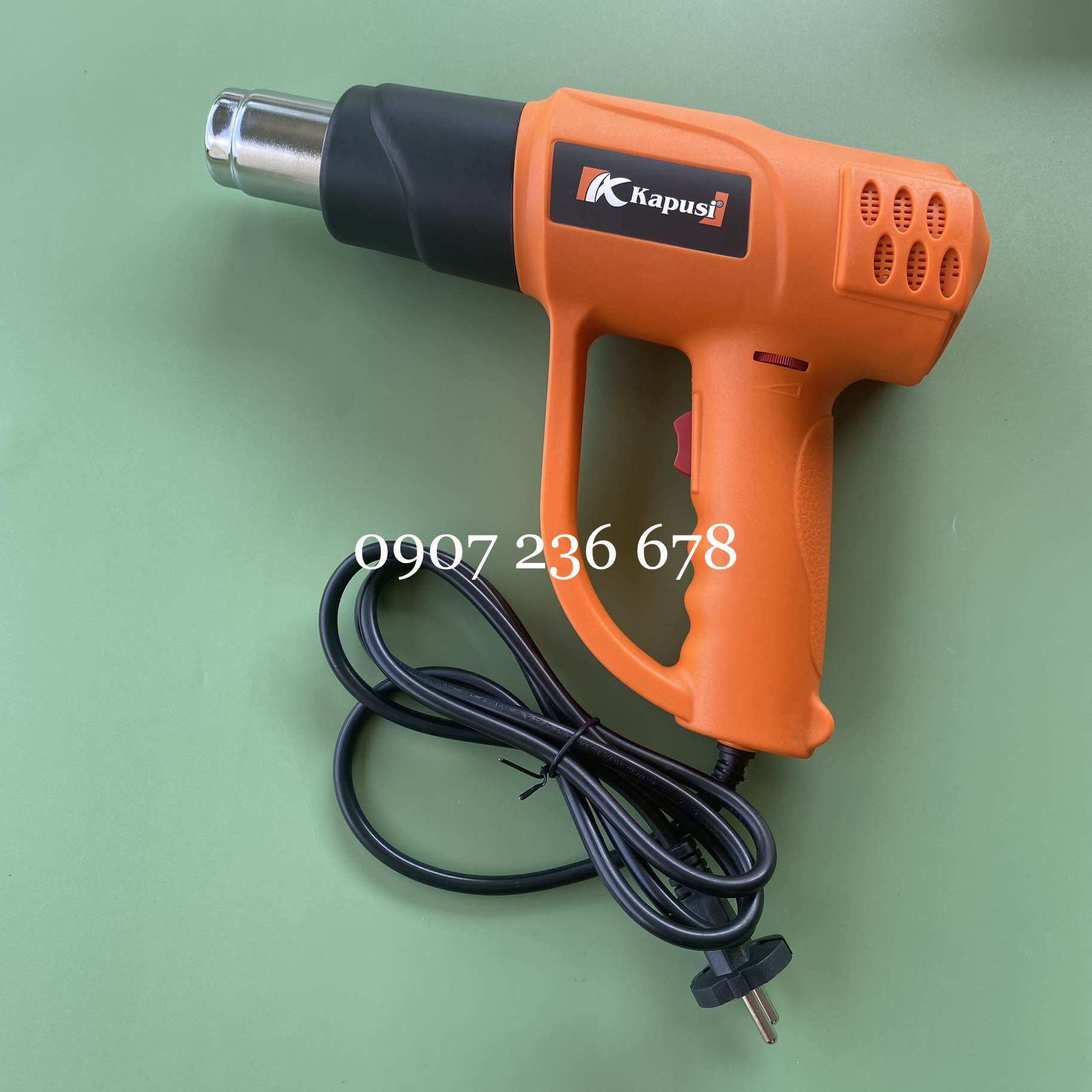 Máy khò nhiệt Kapusi, máy khò màng co 2000w, máy khò hơi nóng
