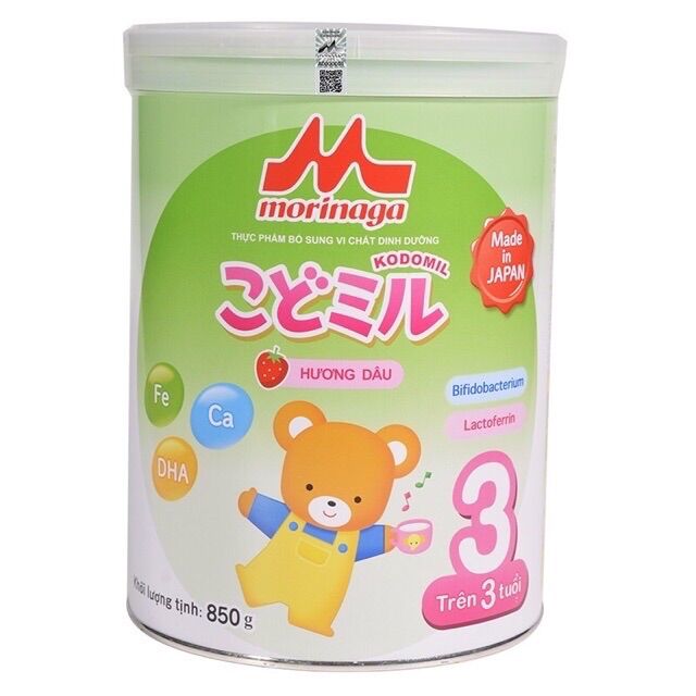 Sữa morinaga kodomil số 3 đang cho bé trên 3 tuổi vị vani 850g date tháng 3/2022
