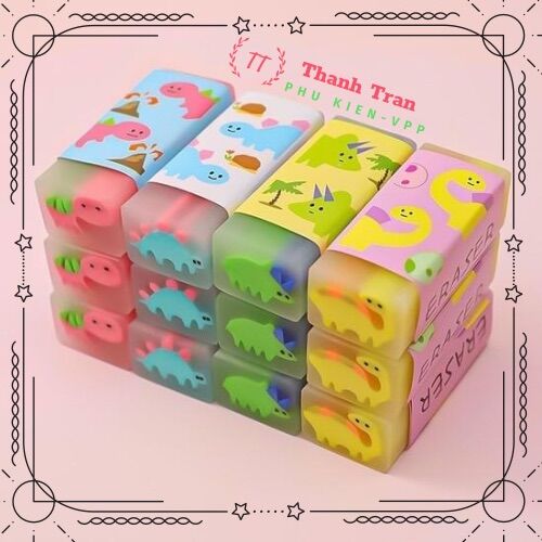 Gôm thỏi hình khủng long (giao màu ngẫu nhiên)