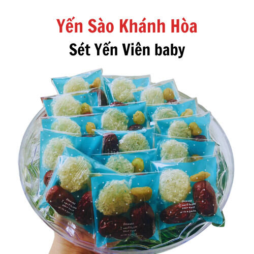 Combo 25 sét yến viên baby - yến sào khánh hòa - kèm táo đỏ, hạt chia, long nhãn, đường phèn
