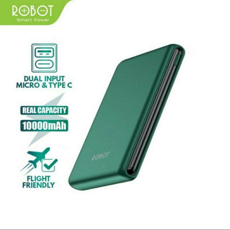 Pin Sạc Dự Phòng 10000mAh ROBOT RT180 1 Output USB & 2 Input Micro/Type-C - PS87