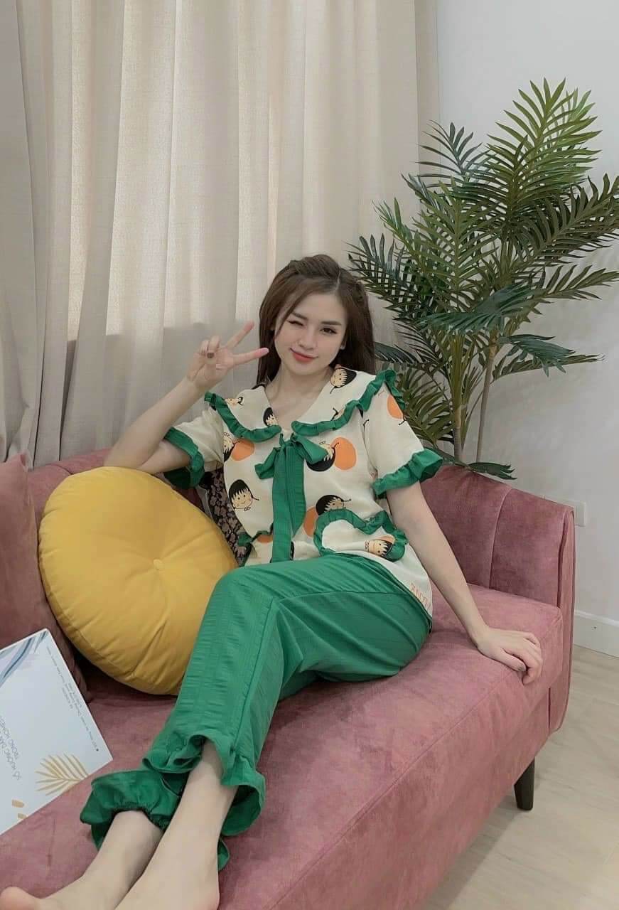 Bộ tiểu thư vải đũi mát mịn freesize