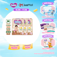 [Từ 22-23 tặng QUÀ TO-SLCH][COMBO 3] [TẶNG KÈM 8 MIẾNG] Tã quần cao cấp Bobby Organic chăm sóc dịu nhẹ từ thiên nhiên M72