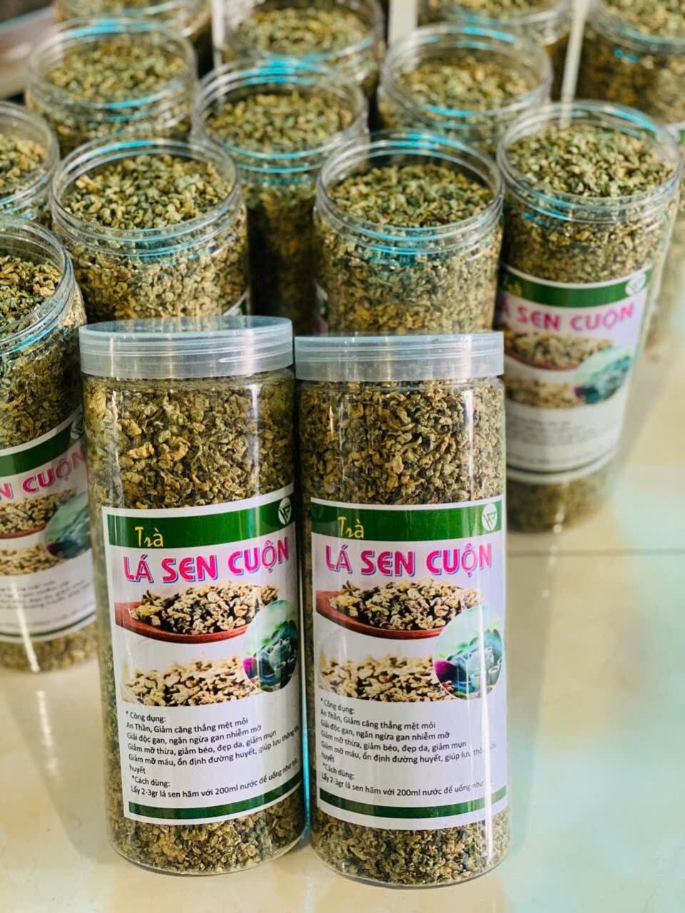 Chuẩn 1kg trà lá sen cuộn tốt cho sức khỏe