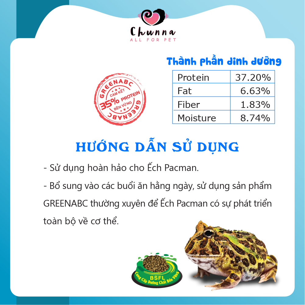 Thức ăn ẾCH PACMAN - Pacman Frog