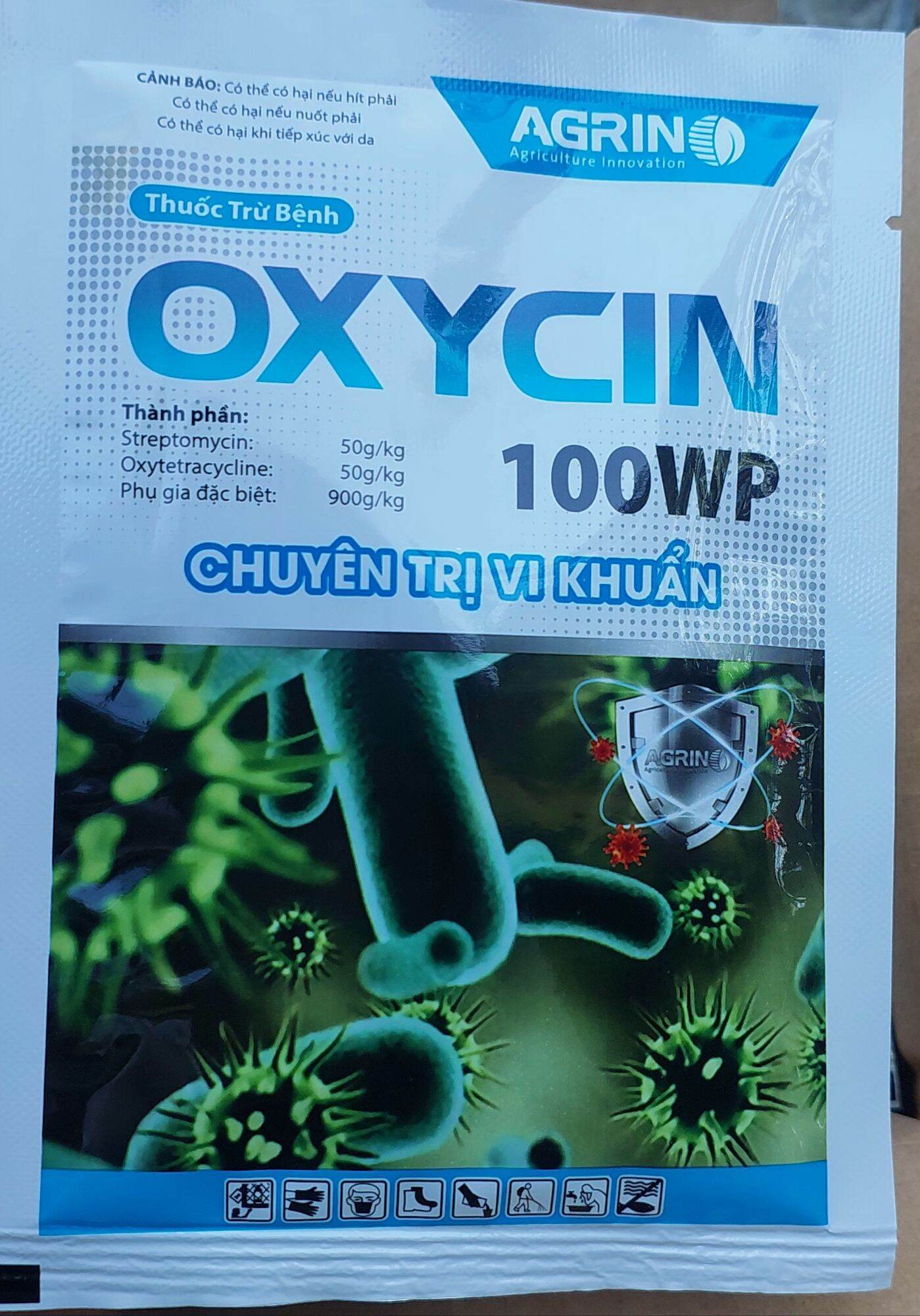 Thuốc trừ vi khuẩn OXYCIN 100WP chuyên trên rau màu và cây ăn trái
