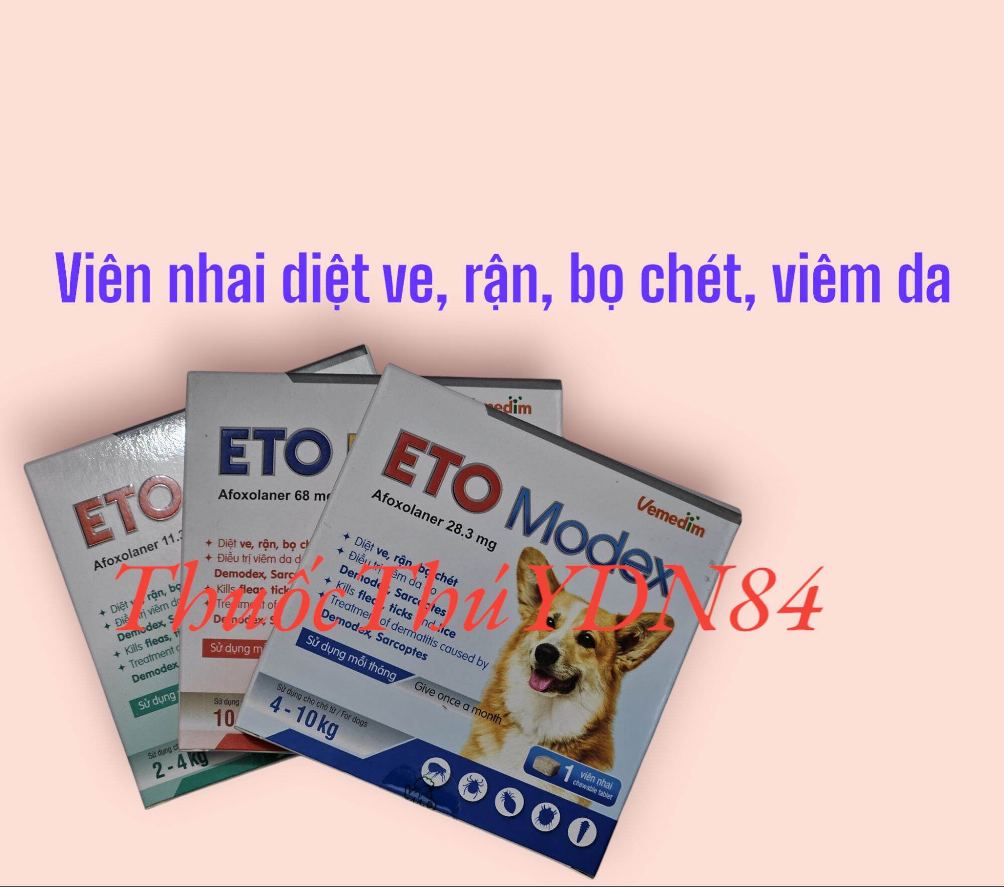 ETO MODEX VIÊN NHAI DIỆT VE, GHẺ, RẬN, BỌ CHÉT [HỘP 1 VIÊN]