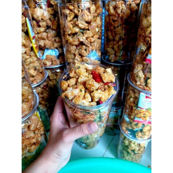Tóp mỡ liền da rim mắm hành hủ 250g