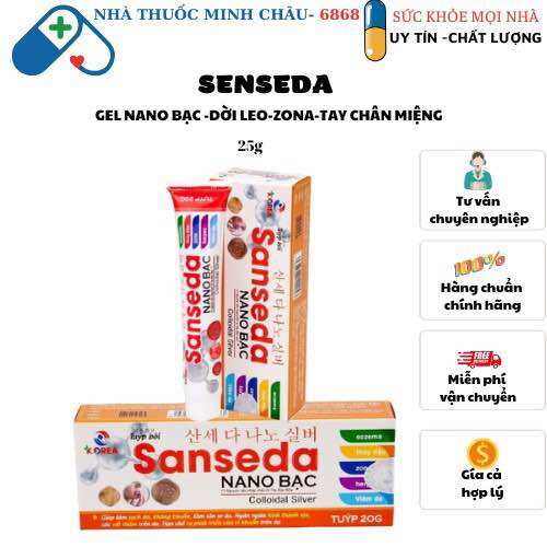 - Tuýp bôi ngoài da SANSEDA NANO BẠC ngăn ngừa sẹo xấu, làm dịu da, kháng khuẩn nhanh chóng
