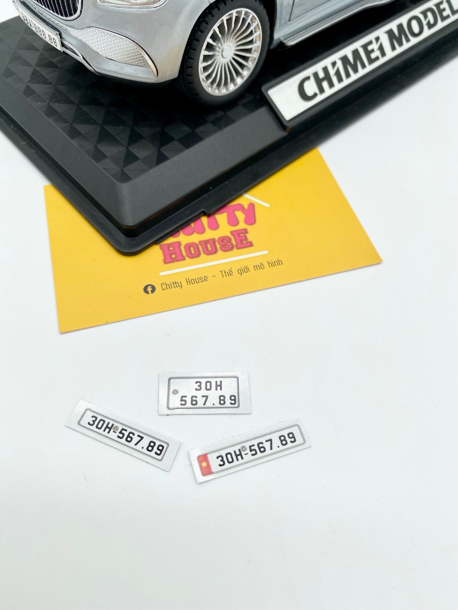 [1/24] Biển số mô hình xe ô tô tỷ lệ 1/24, bóc dán