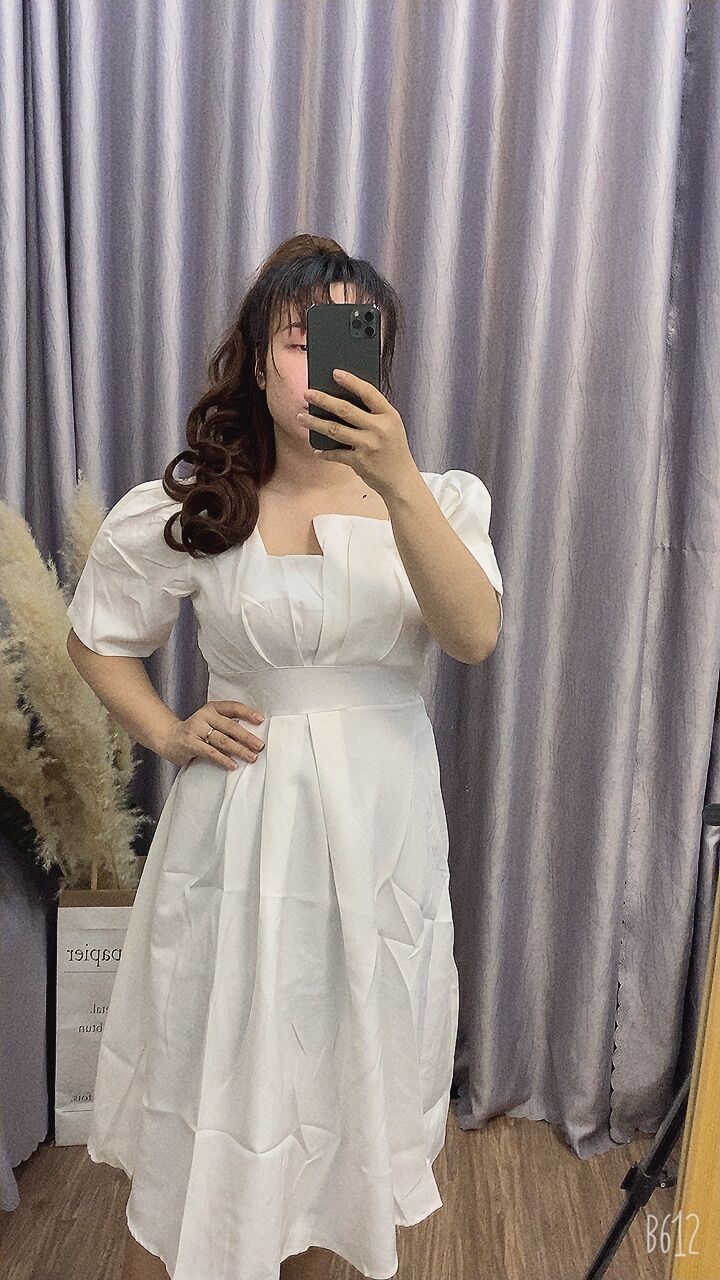Đầm tiểu thư tay ngắng bigsize 60 đến 90kg