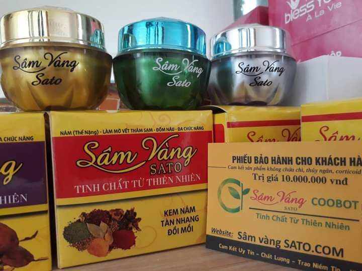 kem sâm vàng sato thảo dược Đông y 15gb