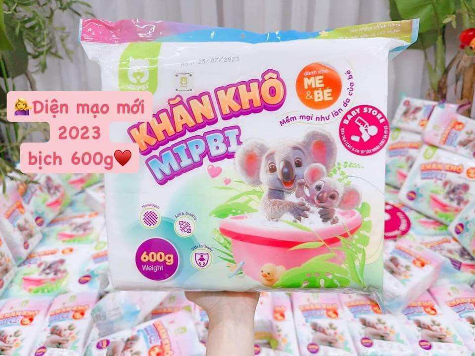 Khăn vải khô đa năng cao cấp Mipbi 600gr