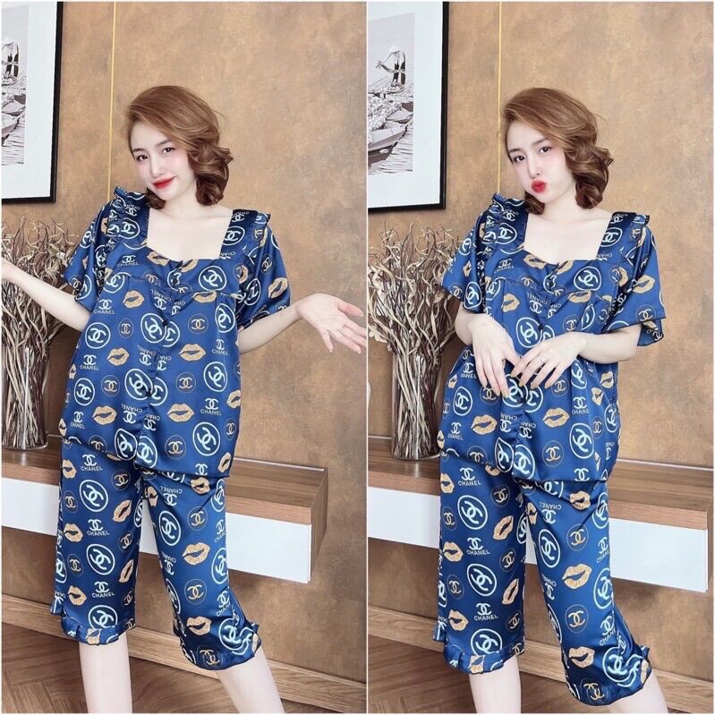 (50-110kg) Đồ bộ Lụa Satin Ren Bigsize cao cấp - Lửng