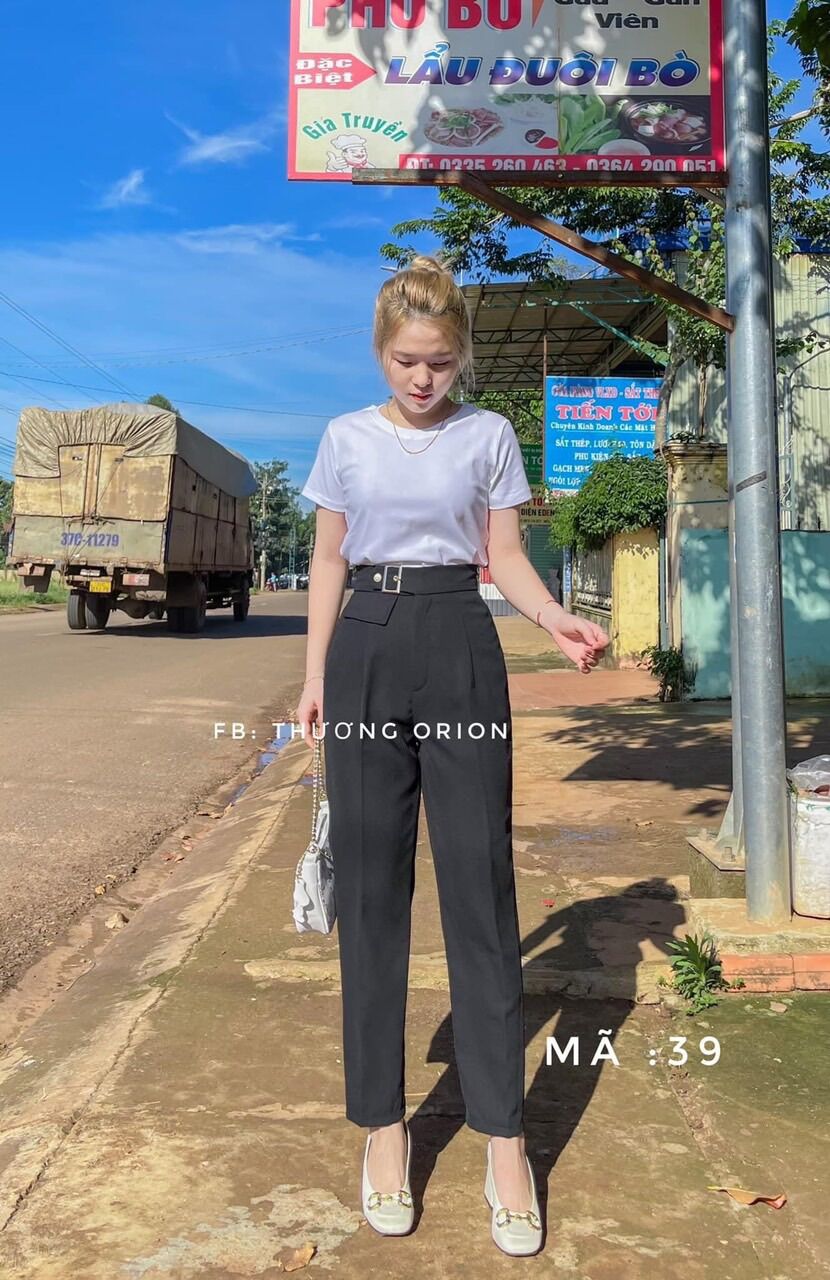 Quần tây lưng siêu cao