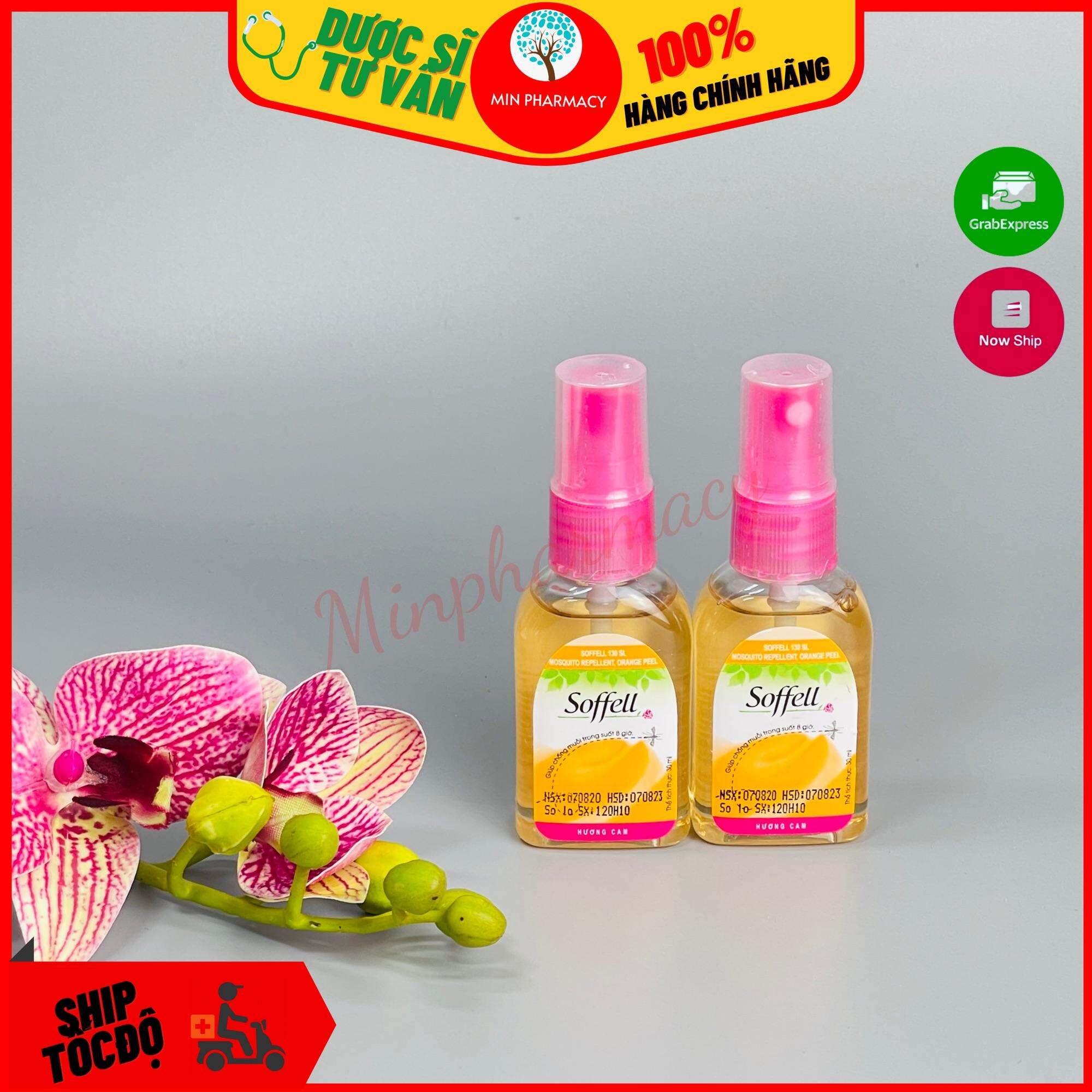 XỊT CHỐNG MUỖI SOFFELL DẠNG PHUN SƯƠNG HƯƠNG CAM Chai 30ml bỏ túi du lịch - Minpharmacy