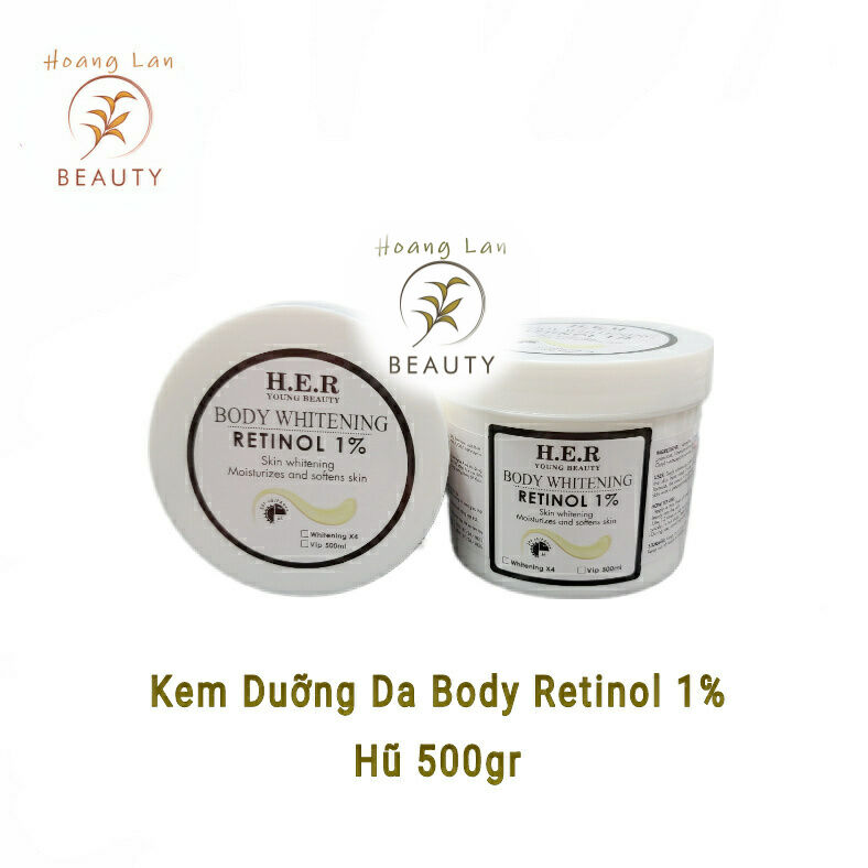 Kem Dưỡng Trắng Da Body Her Retinol 1% - Hộp 500gr