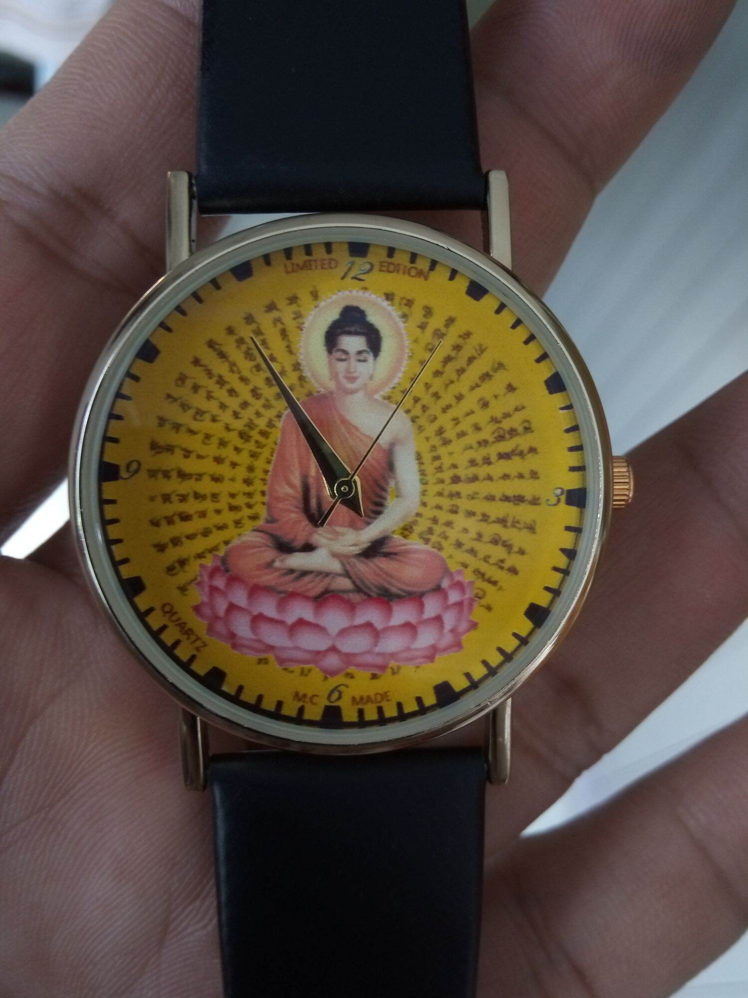 Đồng hồ nam Pin Phật Thích Ca Mâu Ni size mặt 40mm