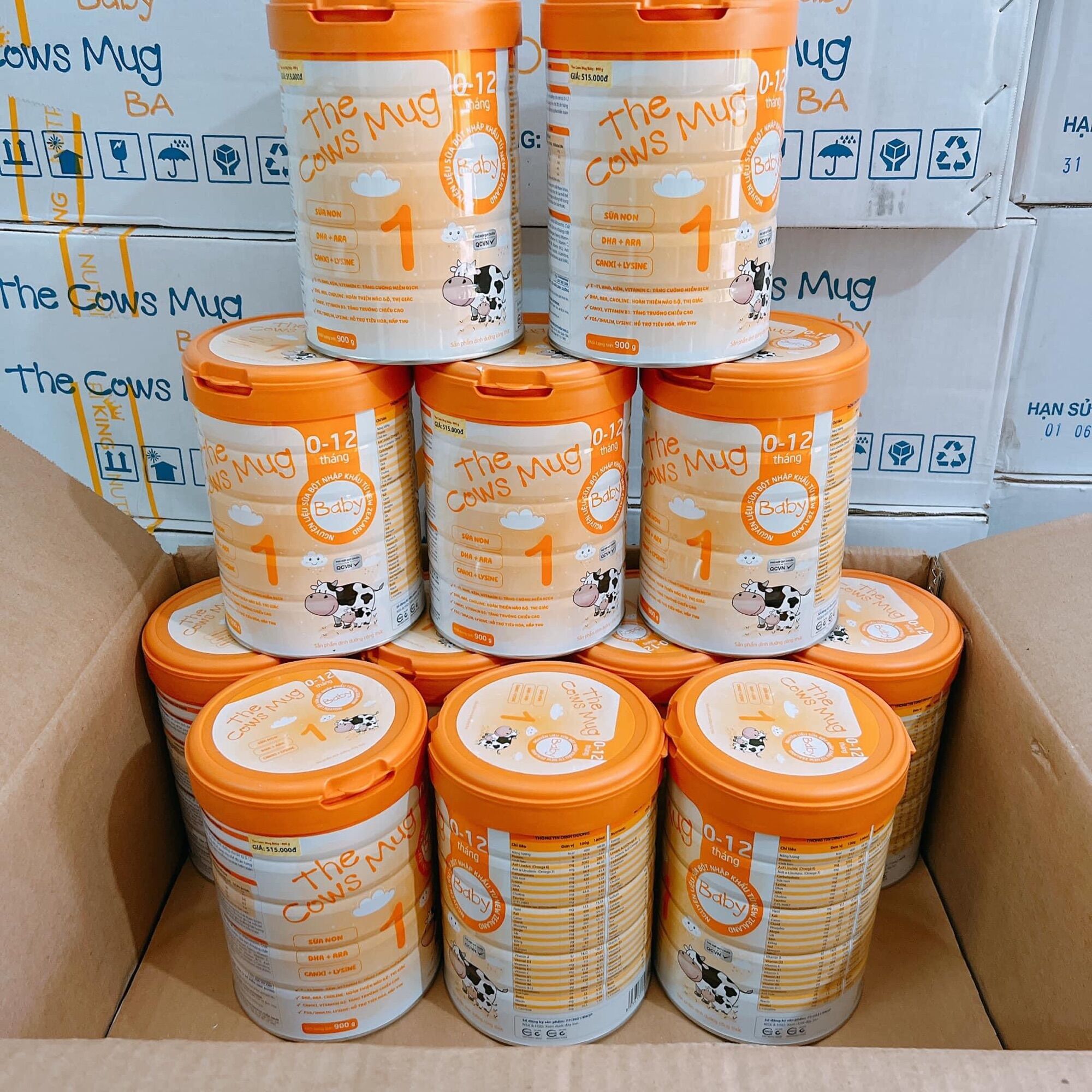Sữa The cows mug số 1 ( 0-12 tháng tuổi) giúp bé phát triển toàn diện